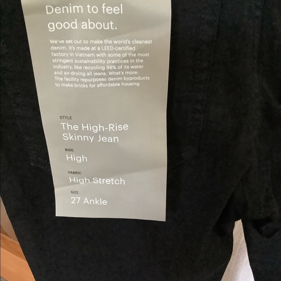 NWT Everlane Authentic Stretch High Rise Skinny Ankle Size 27 - Picture 4 of 6